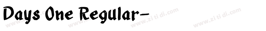 Days One Regular字体转换